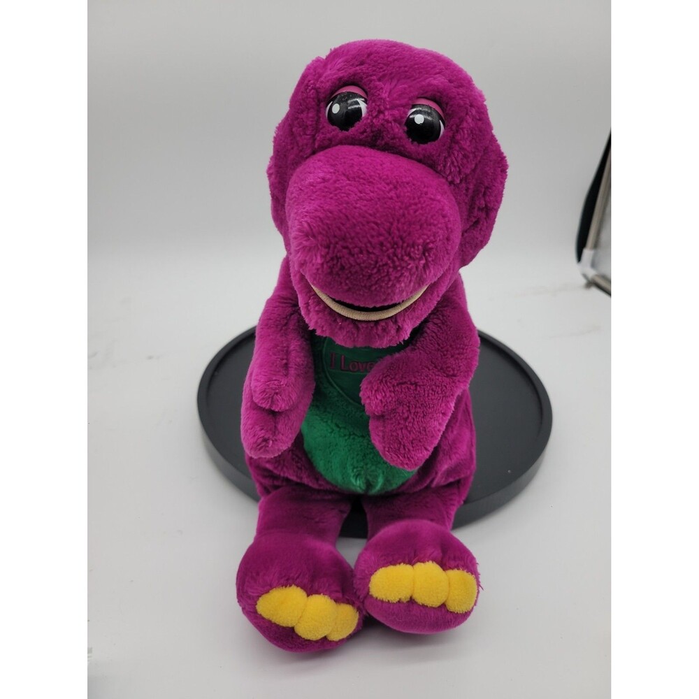 Barney The Dinosaur 1992 14" Lyons & Golden Bear Co Vintage Stuffed Plush Animal